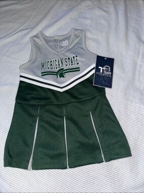 Michigan State Cheer Dress by Team Athletics - Green & White 2T